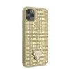 iPhone 11 Pro Guess Rhinestones Triangle Metal Logo tok arany (GUHCN58HDGTPD) - 1. kép