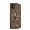 iPhone 11 Guess PU 4G Metal Logo tok barna (GUHCN614GMGBR) - 1. kép