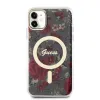 iPhone 11 Guess PC/TPU Flowers IML MagSafe kompatibilis tok (GUHMN61HCFWSA) - 0. kép