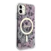 iPhone 11 Guess PC/TPU Flowers IML MagSafe kompatibilis tok rózsaszín (GUHMN61HCFWSP) - 1. kép