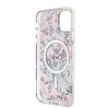 iPhone 11 Guess PC/TPU Flowers IML MagSafe kompatibilis tok rózsaszín (GUHMN61HCFWSP) - 3. kép