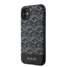 iPhone 11 Guess PU G Cube MagSafe kompatibilis tok fekete (GUHMN61HGCFSEK)