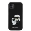 iPhone 11 Karl Lagerfeld PU Saffiano Karl és Choupette NFT tok fekete (KLHCN61SANKCPK) - 0. kép