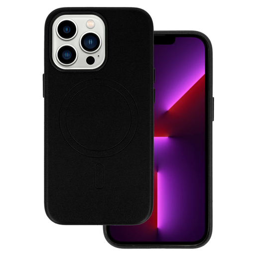iPhone 13 Pro MagSafe Leather bőr telefontok fekete iPhone 13 Pro MagSafe Leather bőr telefontok fekete