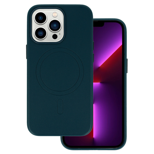 iPhone 14 Pro MagSafe Leather bőr telefontok sötétkék iPhone 14 Pro MagSafe Leather bőr telefontok sötétkék