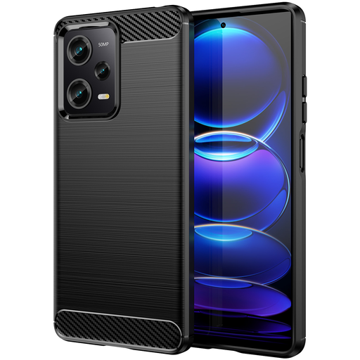 Xiaomi Poco X5 Pro 5G/Redmi Note 12 Pro Carbon szénszál mintájú TPU tok fekete Xiaomi Poco X5 Pro 5G/Redmi Note 12 Pro Carbon szénszál mintájú TPU tok fekete