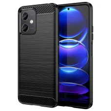 Xiaomi Poco X5 5G/Redmi Note 12 5G Carbon szénszál mintájú TPU tok fekete