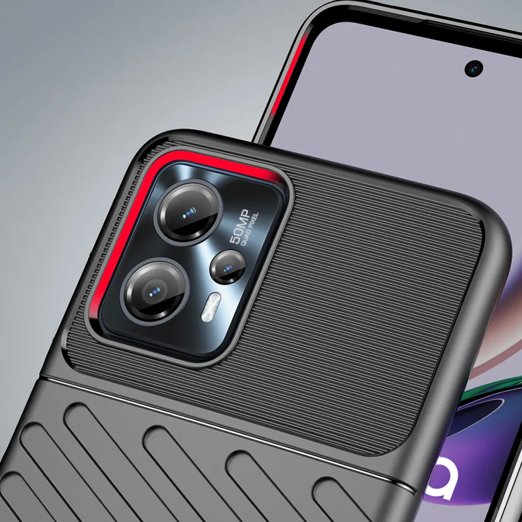 Motorola Moto G13 Thunder fokozott védelmet biztosító flexibilis TPU tok fekete - 8