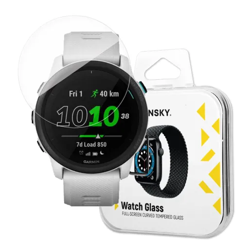 Garmin Forerunner 745 Wozinsky Hibrid kijelzővédő üvegfólia fekete