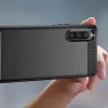 Sony Xperia 10 V Carbon szénszál mintájú TPU tok fekete - 1. kép