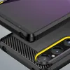 Sony Xperia 1 V Carbon szénszál mintájú TPU tok fekete - 1. kép