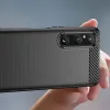 Sony Xperia 1 V Carbon szénszál mintájú TPU tok fekete - 3. kép