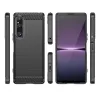 Sony Xperia 1 V Carbon szénszál mintájú TPU tok fekete - 4. kép