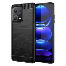 Xiaomi Redmi Note 12 Pro Plus Carbon szénszál mintájú TPU tok fekete