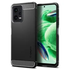 Xiaomi Redmi Note 12 5G/Poco X5 5G Spigen Rugged Armor tok matt fekete