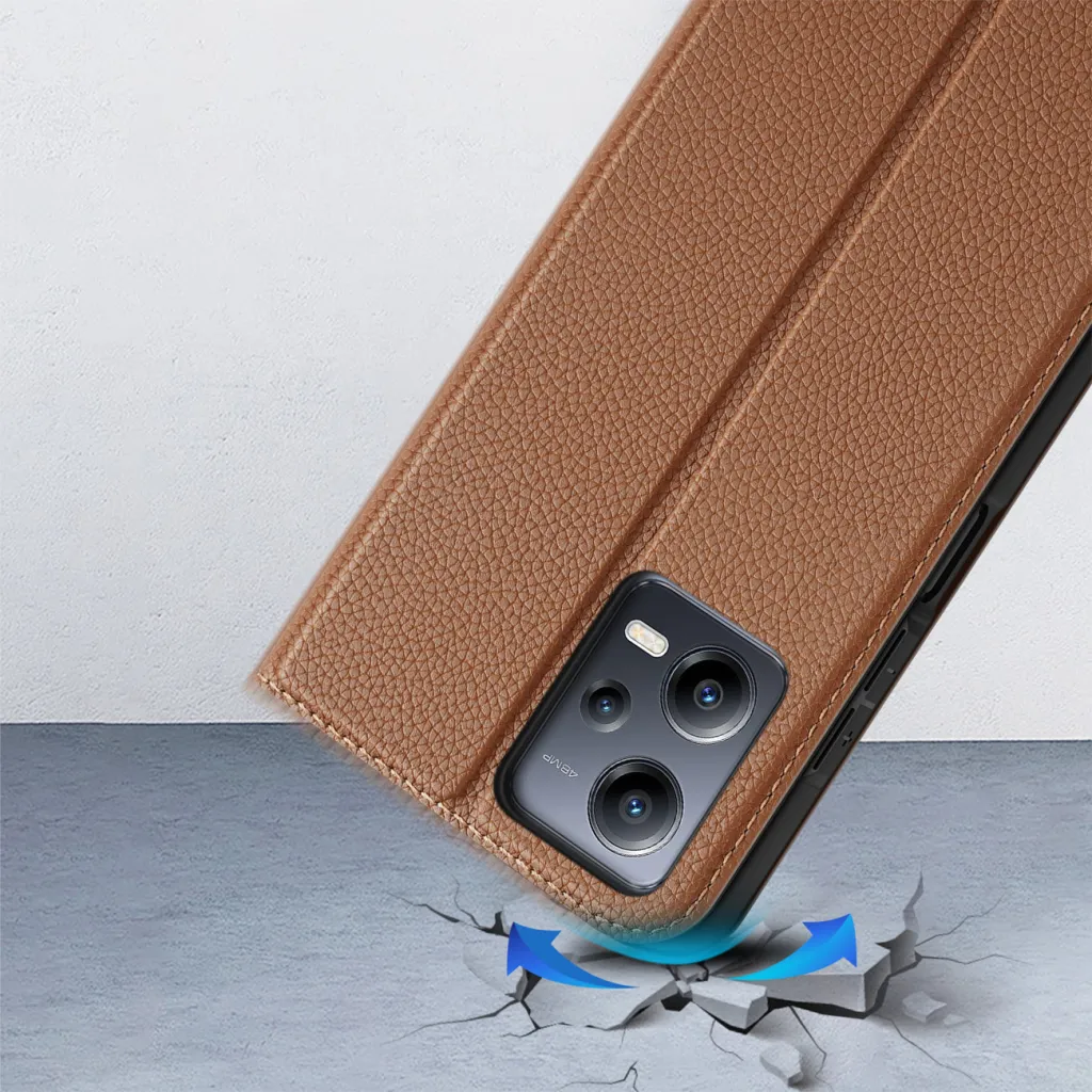 Xiaomi Redmi Note 12 Pro Plus Dux Ducis Skin X2 mágneses fliptok barna - 8