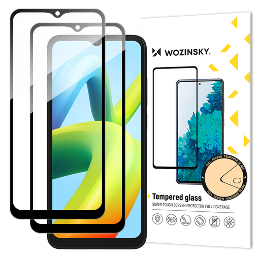 Xiaomi Redmi A1/Redmi A2 üvegfólia Wozinsky Full Glue 9H fekete kerettel tokbarát 2 db Xiaomi Redmi A1/Redmi A2 üvegfólia Wozinsky Full Glue 9H fekete kerettel tokbarát 2 db