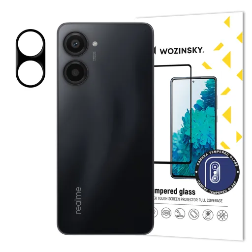 Realme 10 Pro Wozinsky Full Camera Glass 9H kameralencse védő üvegfólia fekete