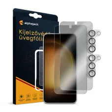 Samsung Galaxy S23 Plus 2ks sklo fólia + 2ks ochrana objektívu kamery 9H 2.5D HD 0.33mm Alphajack Samsung Galaxy S23 Plus 2ks sklo fólia + 2ks ochrana objektívu kamery 9H 2.5D HD 0.33mm Alphajack