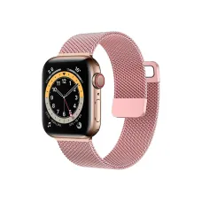 Apple Watch 42/44/45mm Karkötős óraszíj Milan világos rózsaszín