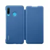 Huawei Wallet Cover Bookcase gyári fekete flip tok Huawei P30 Lite kék - 1. kép