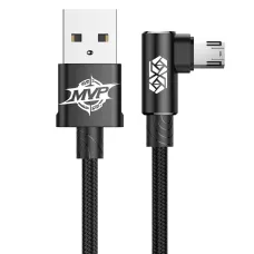 Baseus MVP Double-sided könyök Micro USB kábel 1.5A 2M fekete