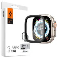Apple Watch Ultra 49mm Spigen Glas.TR Slim üvegfólia fekete