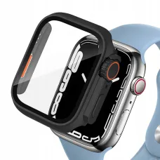 Apple Watch 4/5/6/SE (44mm) Tech-Protect Defense360 tok és üvegfólia fekete/narancs