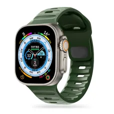 Apple Watch 4/5/6/7/8/SE/Ultra (42/44/45/49mm) Tech-Protect Iconband Line szíj katonai zöld