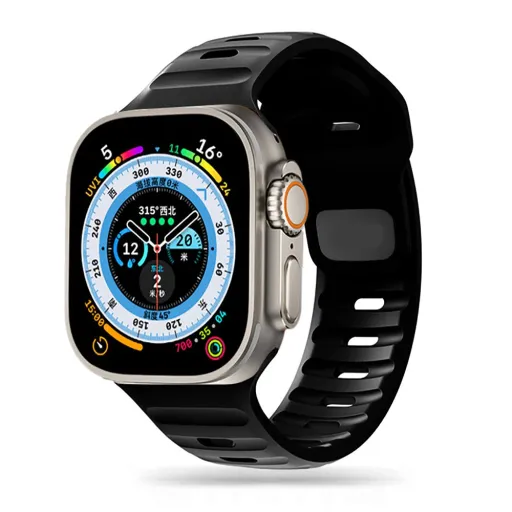 Apple Watch 4/5/6/7/8/SE/Ultra (42/44/45/49mm) Tech-Protect Iconband Line szíj fekete