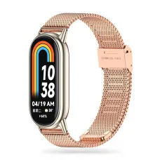 Xiaomi Smart Band 8/8 NFC Tech-Protect Milaneseband Óraszíj rose gold