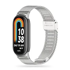 Xiaomi Smart Band 8/8 NFC Tech-Protect Milaneseband Óraszíj ezüst