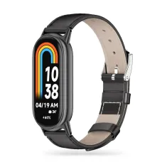 Xiaomi Smart Band 8/8 NFC Tech-Protect LeatherFit szíj fekete