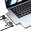 Satechi PRO HUB SLIM (1xUSB4, 1xHDMI, 2xUSB-A, SD/MicroSD, UHS-I akár 104MB/s, SD/SDHC/SDXC 2TB-ig, 1xUSB-C) - ezüst - 1. kép