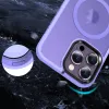 iPhone 14 Plus MagSafe-kompatibilis áttetsző matt tok világoslila Alphajack - 4. kép
