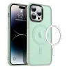 iPhone 13 Pro MagSafe-kompatibilis áttetsző matt tok világoszöld Alphajack - 0. kép