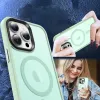 iPhone 13 Pro MagSafe-kompatibilis áttetsző matt tok világoszöld Alphajack - 4. kép