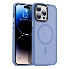 iPhone 13 Pro Max MagSafe-kompatibilis áttetsző matt tok égkék Alphajack