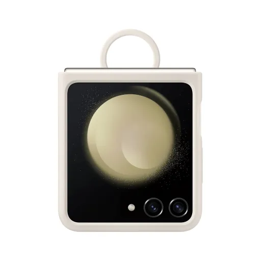 Samsung Galaxy Z Flip 5 Samsung szilikon tok gyűrűvel EF-PF731TUE Cream