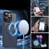 iPhone 15 Pro MagSafe-kompatibilis áttetsző matt tok kék Alphajack - 3. kép