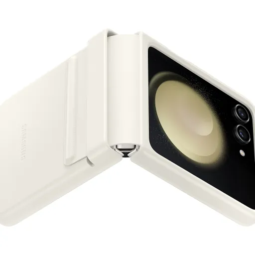 Samsung Galaxy Z Flip 5 Samsung bőr tok EF-VF731PUE Cream gyári