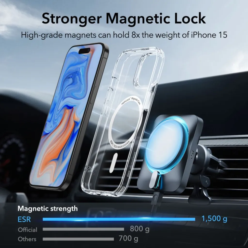  iPhone 15 Plus Átlátszó ESR CH HaloLock MagSafe telefontok - 9