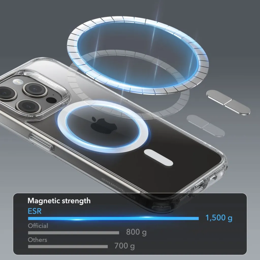  iPhone 15 Pro Max átlátszó ESR CH HaloLock MagSafe tok - 12