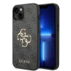 iPhone 15 Guess PU 4G Metal Logo tok szürke (GUHCP15S4GMGGR) - 0. kép