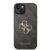 iPhone 15 Guess PU 4G Metal Logo tok szürke (GUHCP15S4GMGGR) - 1. kép