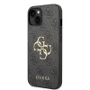 iPhone 15 Guess PU 4G Metal Logo tok szürke (GUHCP15S4GMGGR) - 2. kép