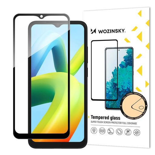 Nokia C20/C10 üvegfólia Wozinsky Full Glue 9H fekete kerettel tokbarát Nokia C20/C10 üvegfólia Wozinsky Full Glue 9H fekete kerettel tokbarát