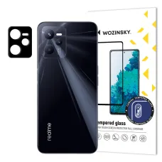 Realme C35 Wozinsky Full Camera Glass 9H kameralencse védő üvegfólia fekete