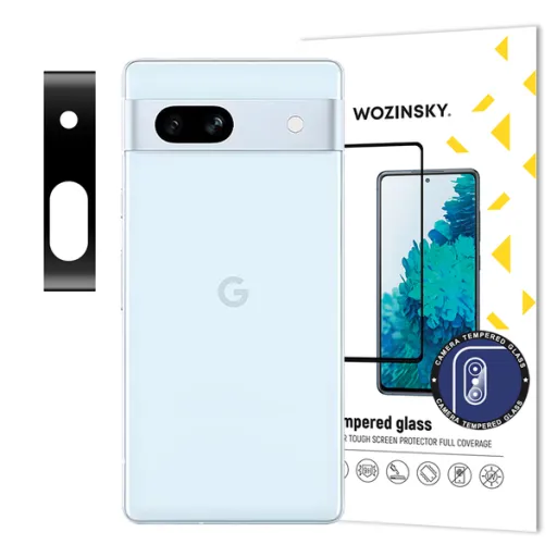 Google Pixel 7a Wozinsky Full Camera Glass 9H kameralencse védő üvegfólia fekete