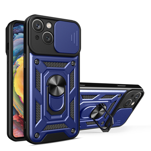 iPhone 15 Hybrid Armor Camshield tok kék iPhone 15 Hybrid Armor Camshield tok kék